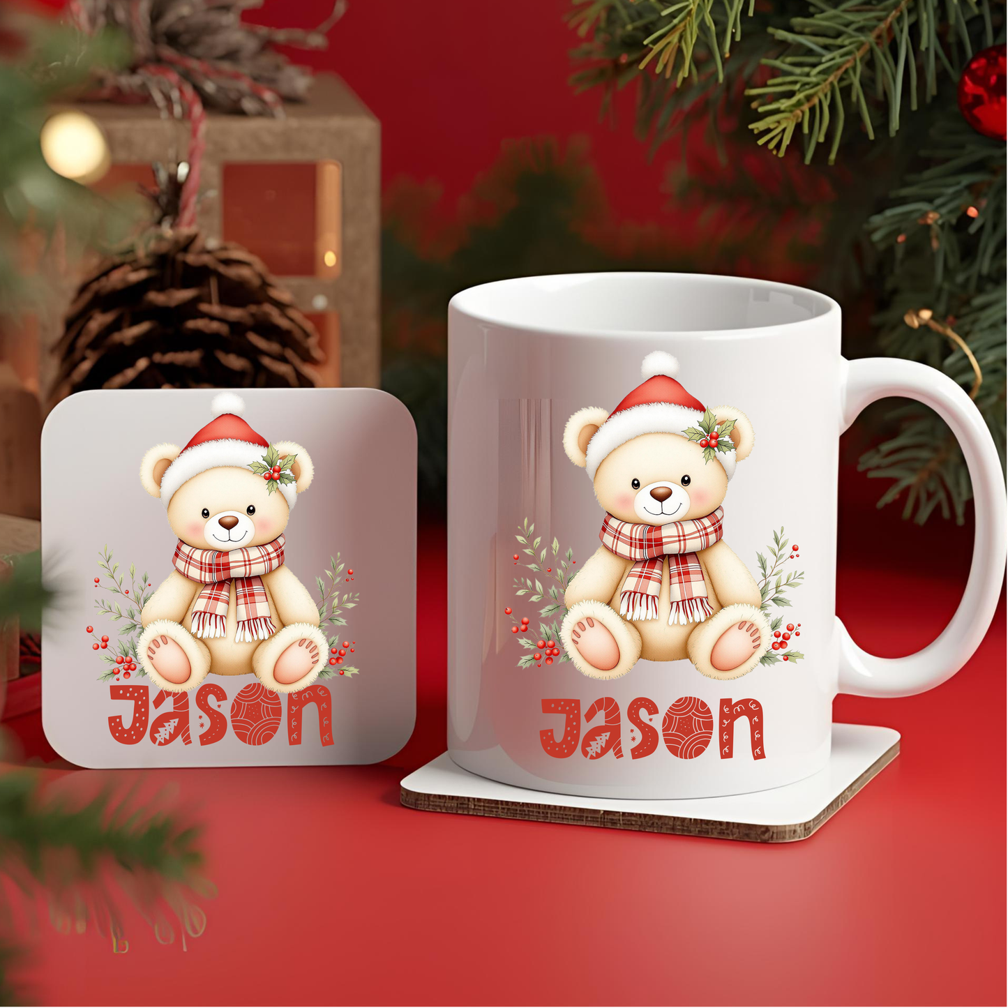 Personalised Mug / Coaster / Personalised Christmas Gift