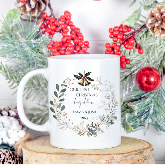 Personalised Mug / Coaster : Our First Christmas Together