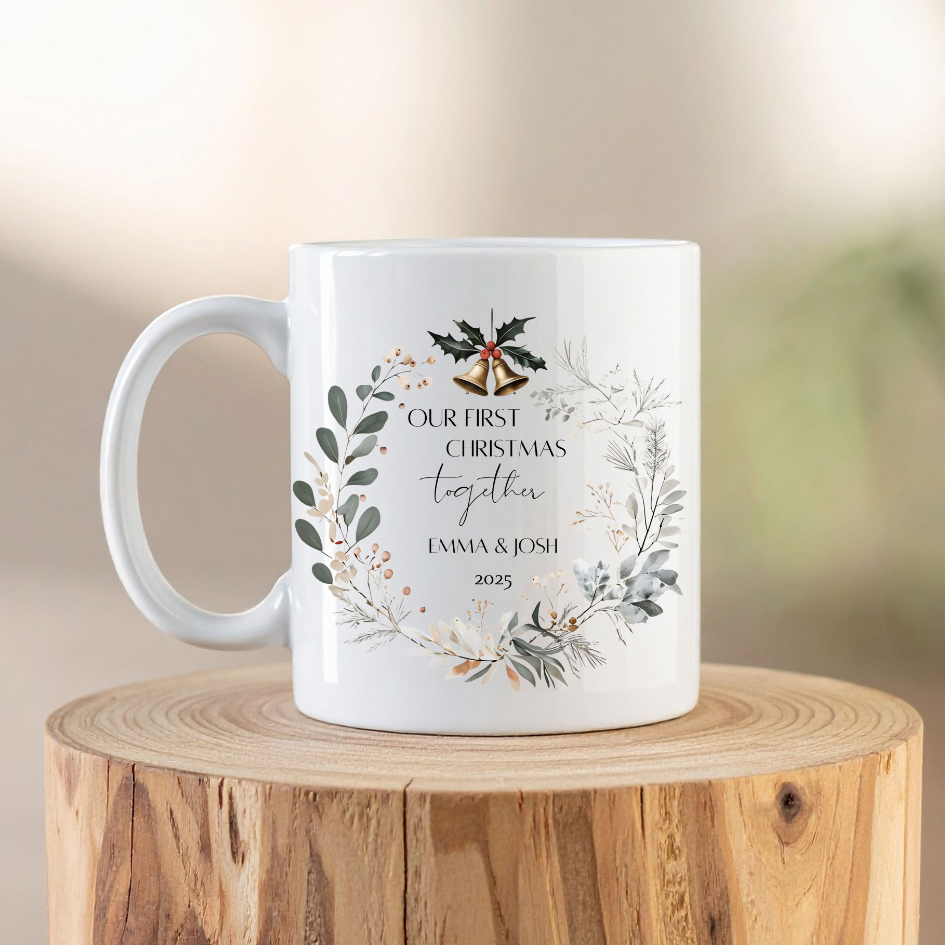 Personalised Mug / Coaster : Our First Christmas Together