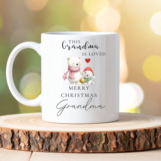 Grandma Mug & Coaster Set, This grandma is loved mug Gift