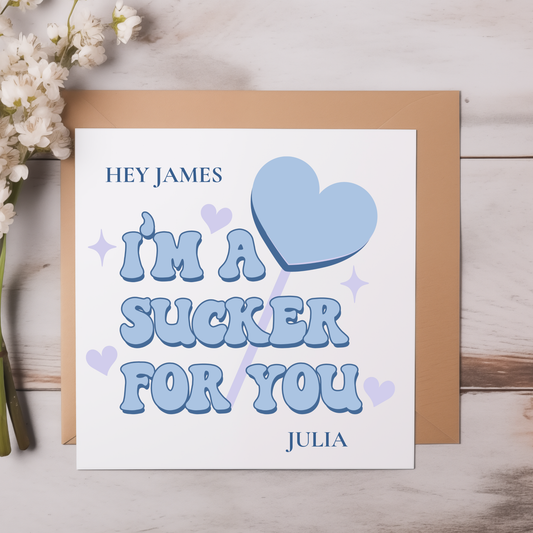 Personalised Happy Valentine's Day Card, For Him, For Her, For Boyfriend, For Husband , For Wife