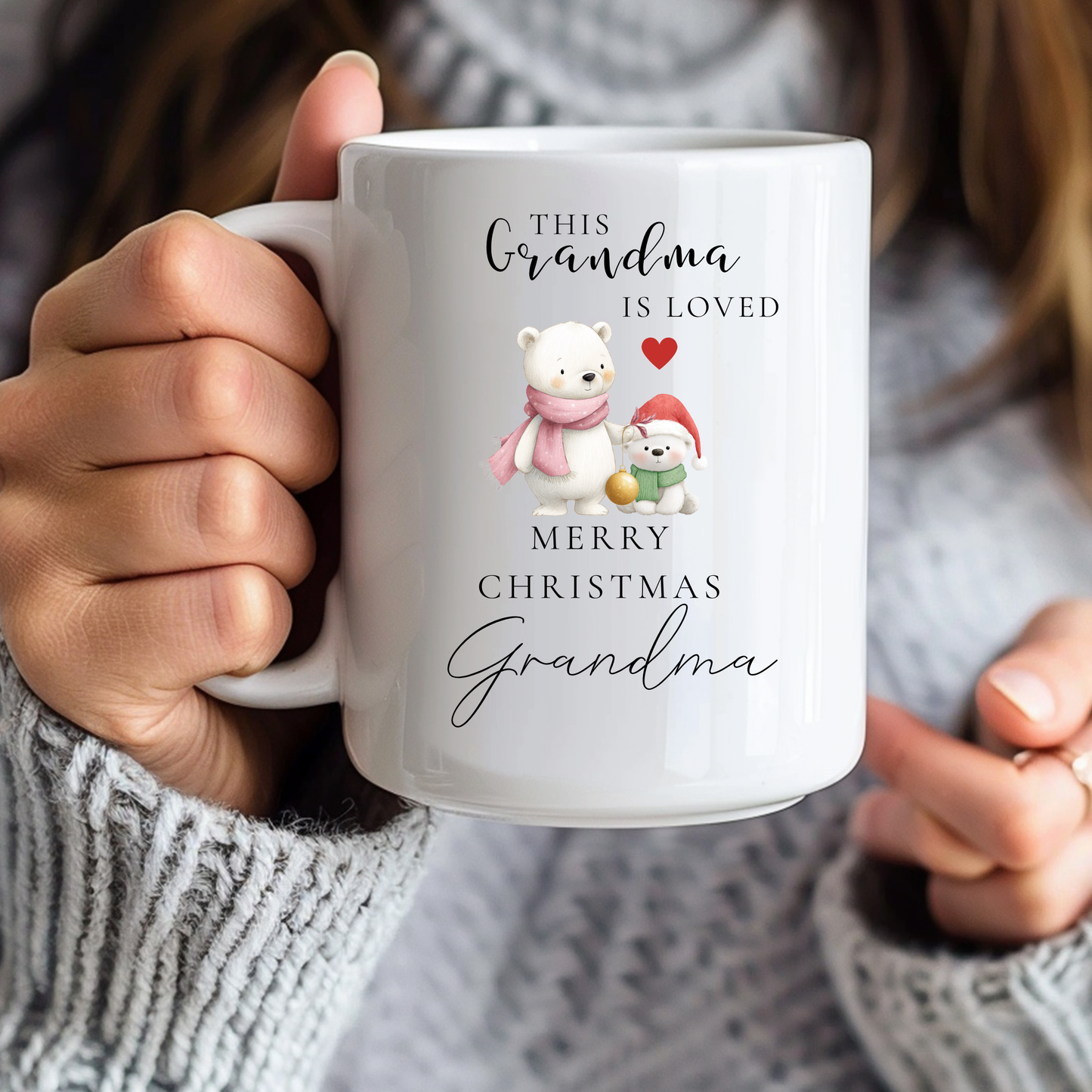 Grandma Mug & Coaster Set, This grandma is loved mug Gift
