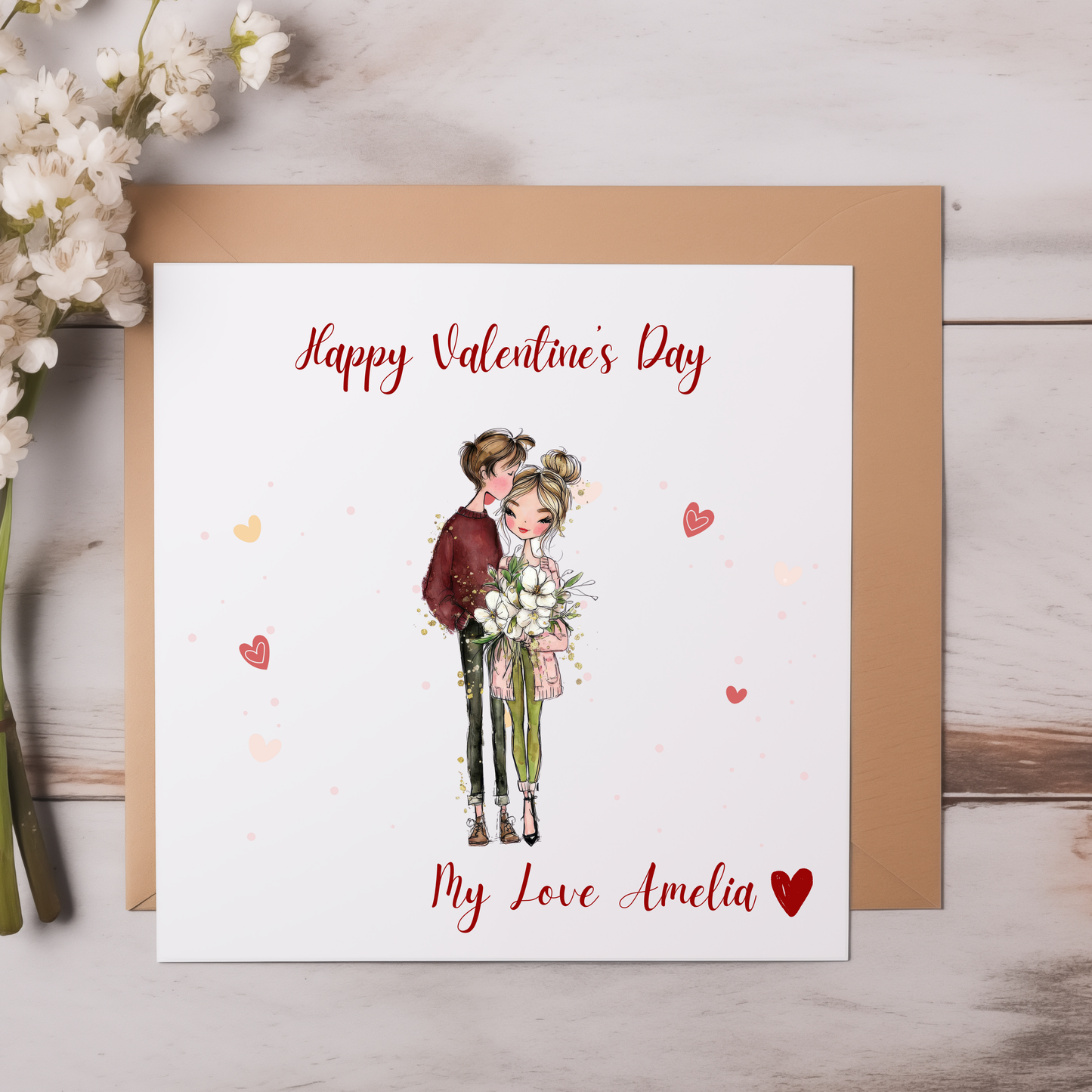 Personalised Happy Valentine's Day Card, For Him, For Her, For Boyfriend, For Husband , For Wife