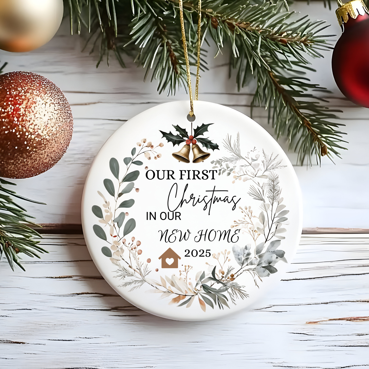 Our First Christmas In Our New Home Tree Ornament , Our First Christmas Together Bauble