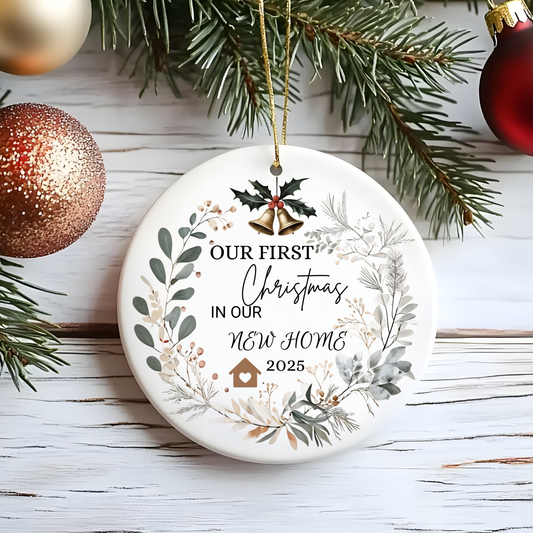 Our First Christmas In Our New Home Tree Ornament , Our First Christmas Together Bauble